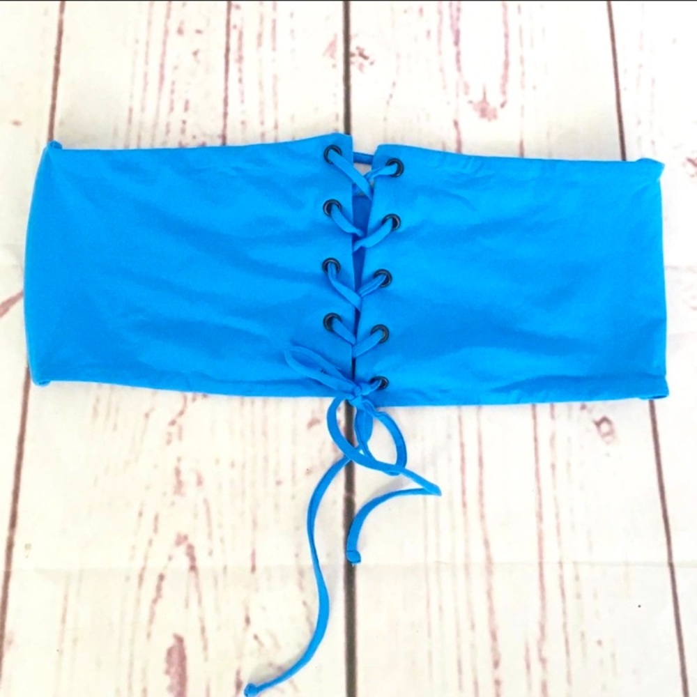 NWT Tavik Bandeau Lace-up Bikini Top